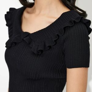 Ruffle Knit Top