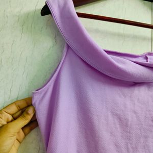 Lavender Off Shoulder Dress