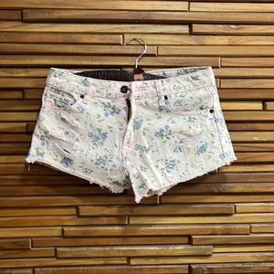 Super Cool Denim Floral Shorts (Mini)