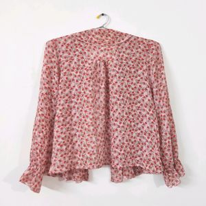 Korean imported floral shrug