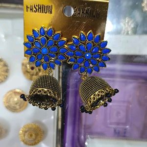 Beautiful Blue Jhumka