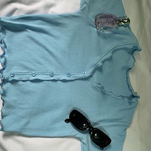 Crop Top Women Blue