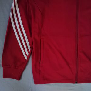 ADIDAS RED ZIPPER UPPER