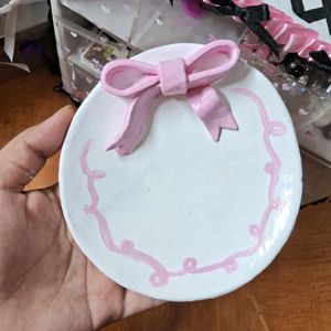 Aesthetic Bow Pink Trinket Tray🎀🩷🫶🏻✨️