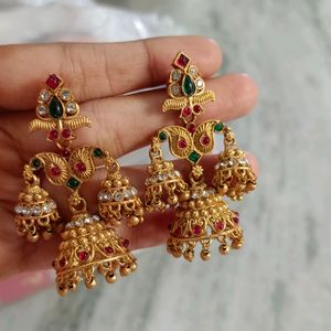 Gold Finish Jhumkas 💫✨