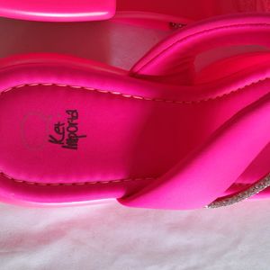 Neon Pink Casual Sandals (Women's)