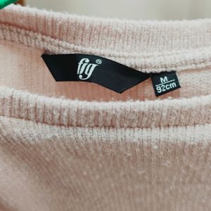 Women's Cotton Baby Pink Sweater