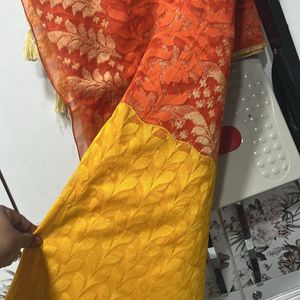 Aa Tissue Dual Shade Saree