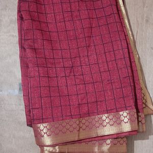 Woman Maroon  Silk Saree