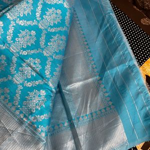 Silk Weadding Saree With Blouse Piece