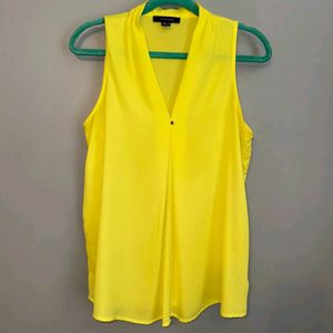 Bright Yellow Sleeveless Top For WOMEN'S