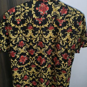 Negotiable Black Printed SlimFit Shirt