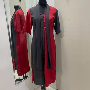 Colour Block Deaigner Shirt Dress