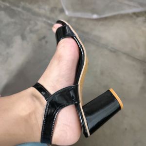 Two Type Designer Black Heels