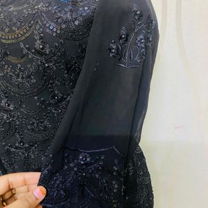 3 Pec Pakistani Dizinar Black Suit