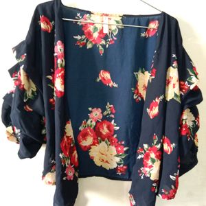 Wrap around puff sleeve top in negotiable price