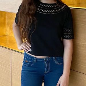 Black Cutout Top