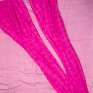 Pink Self Design Stole/Scarf