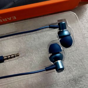 GIONEE Premium Wired Metal HD Earphone (Blue)