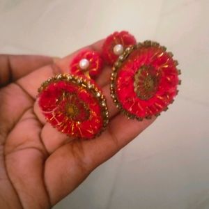 Pink Velvet Earrings