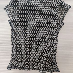 Black Printed Top