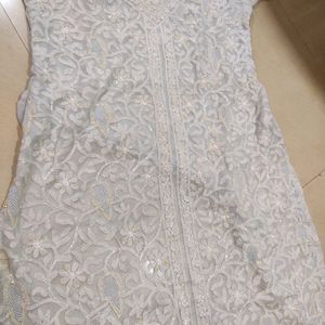 Chikankari Type Kurti With Dupatta