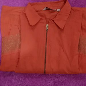 Coller Kurti Orange In Colour