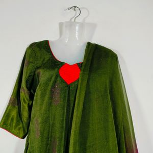 Olive Green Casual Kurta (Women's)