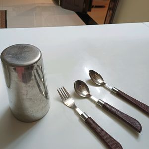 Glass With Spoon