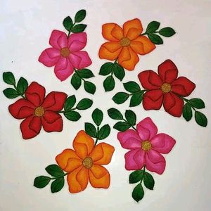 Ready Made Rangoli Flower Design Pack Of 6