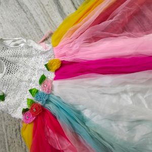 Rainbow Frock For Girls 299