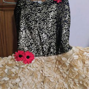 Sequence Cute Frock For Girls