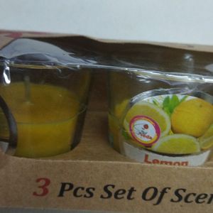 3pcs Scented Candles Glass