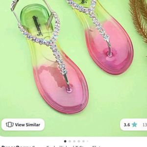 Embellished T-strap Sandals