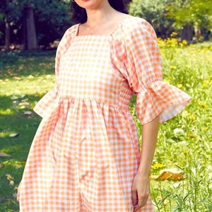 Checkered Print Dress