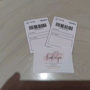 2 PICS SHIPPING LABELS WITH ONE FREE THANK YOU