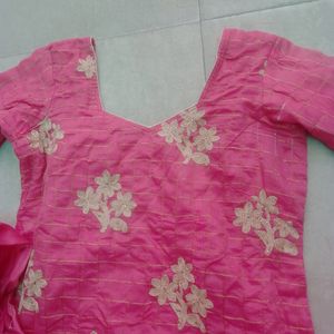 Pink Full Patiyala Suit