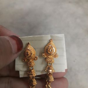 Golden Brass Earrings