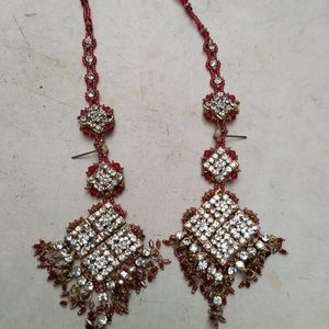 Two Piece Jewellery Set With Full Stones Work