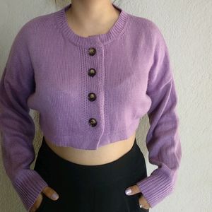 Crop Sweater Lavender