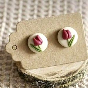 Clay Flower Earring No 10