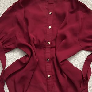 Maroon Formal Top