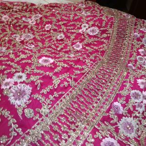 Cherry Pink Heavy Handworked Lahenga