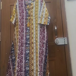 Multicolor Straight Kurti ( Pure Cotton)