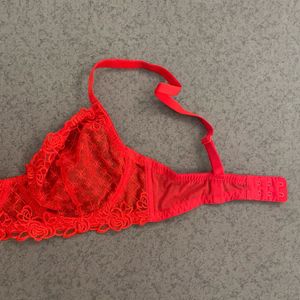 Red Lacey Bra