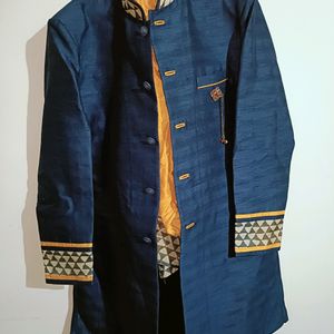 Men Blue Ethnic Kurta Set