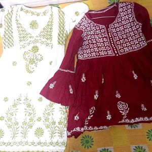 ❤️Combo Of Both Lucknowy Kurta❤️