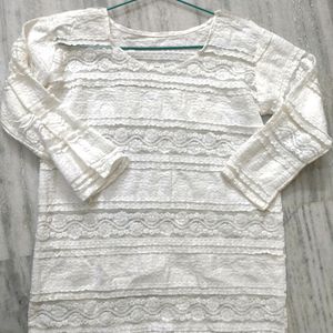 New Dreamy White Lace Top