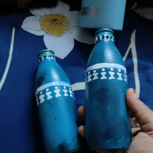 Warli Art On Glass Bottle