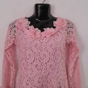 Pink Lace Dress (Women's)